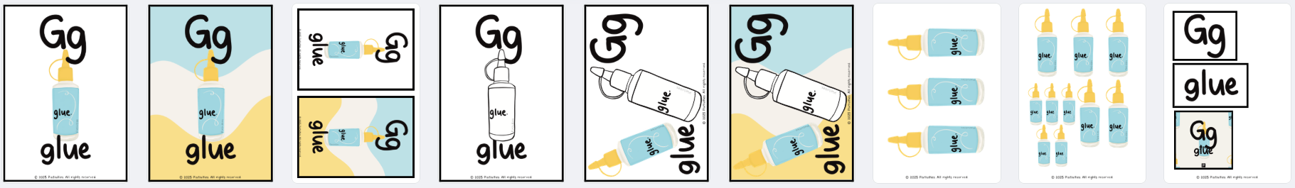 Phonics - Letter focus Gg (glue) pack