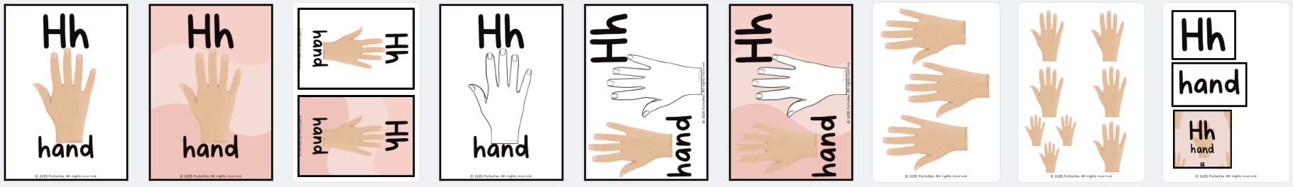 Phonics - Letter focus Hh (hand) pack