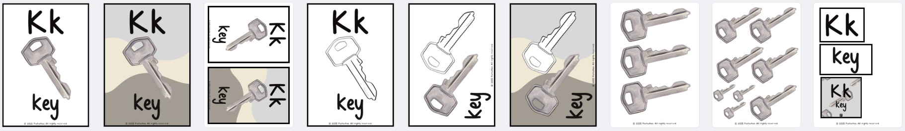 Phonics - Letter focus Kk (key) pack